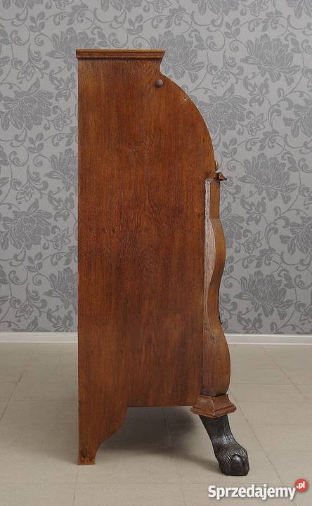 Sekretarzyk barokowy biurko cylindryczne Nysa