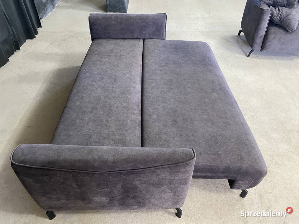 Nowoczesny zestaw wypoczynkowy sofa fotel pufa Budno