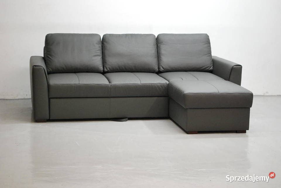 OOF SZARY NAROŻNIK Z FSPANIASKÓRA NATURALNA 6492 Poznań