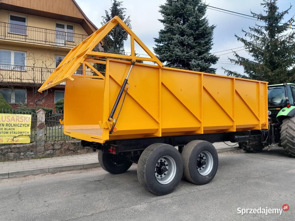 przyczepa wywrotka wywrotka jednoosiowa 35 15 t nieuszkodzony Przyczepy rolnicze Trzcianne