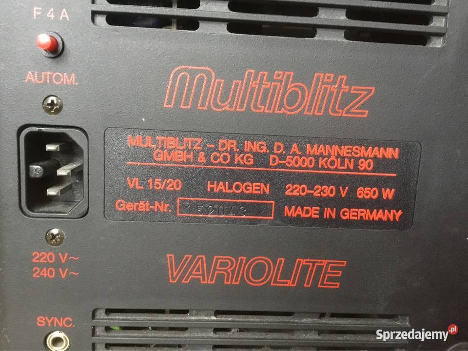 Lampa studyjna 650W Multiblitz VARIOLITE 15 Szramowo