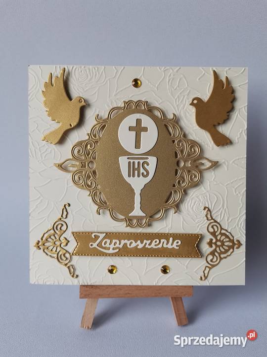 ZAPROSZENIA KOMUNIA UNIWERSALNE KIELICH W RAMCE Poznań