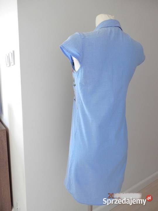 Sukienka Koszulowa Szmizjerka Rozpinana niebieski podlaskie Łomża