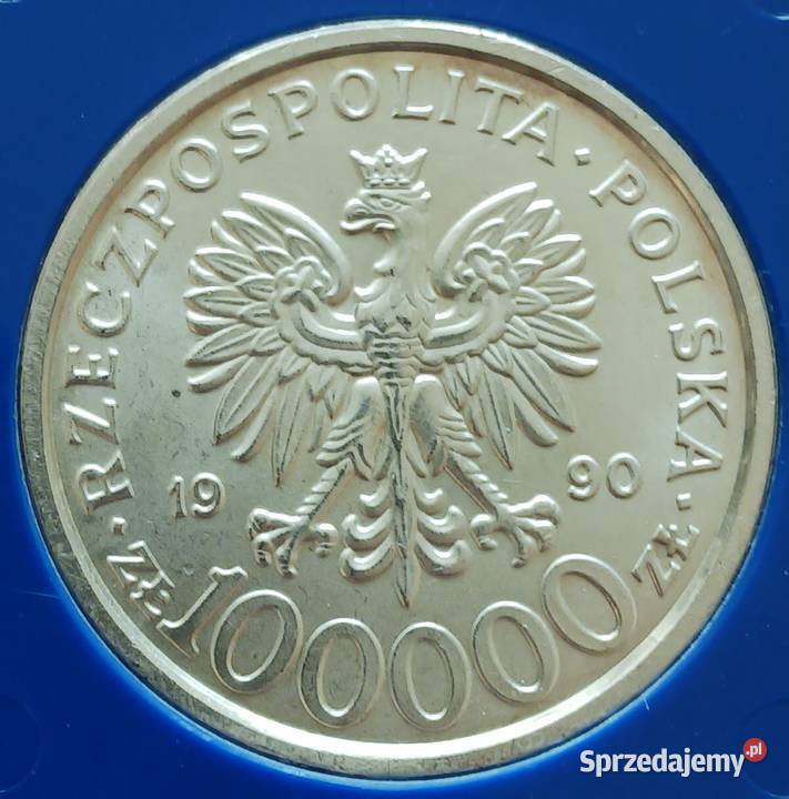 100 000 Solidarność 1990 r TYP B mennicze Konin