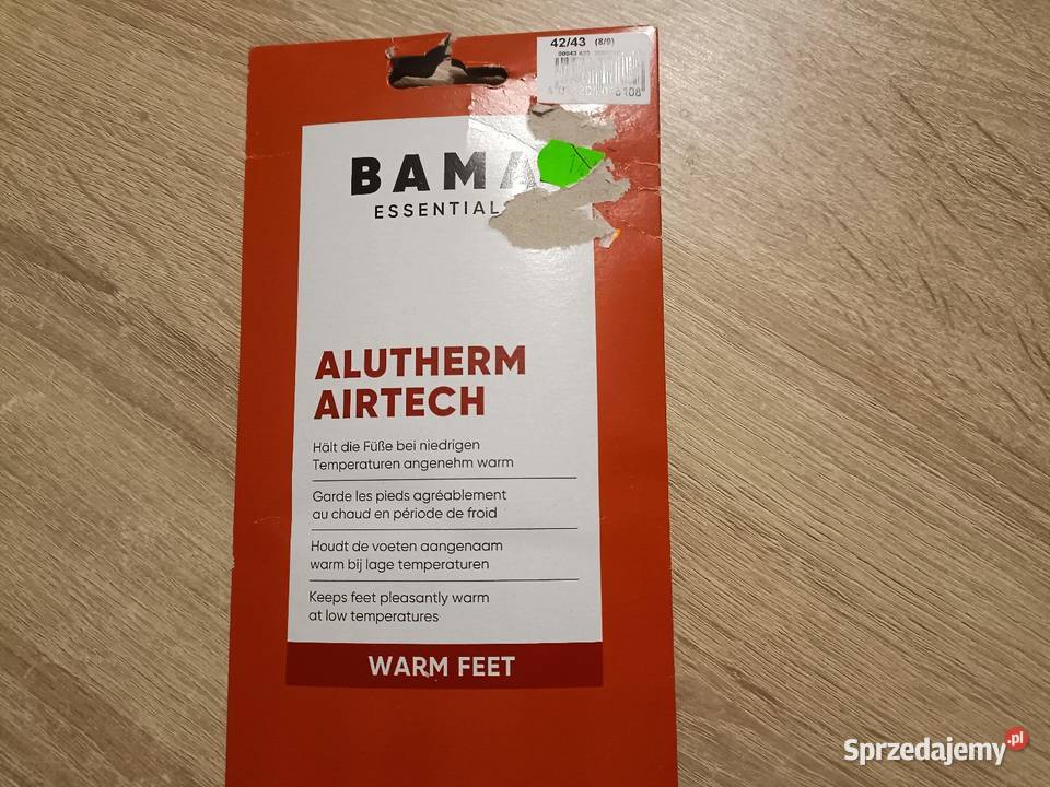 Ciepłe wełniane wkładki do butów Bama Alutherm Kwidzyn