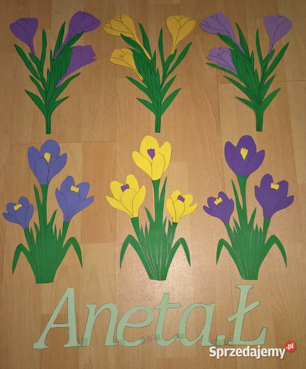 Dekoracje wiosenno letnie kwiaty z brystolu Ryki sprzedam