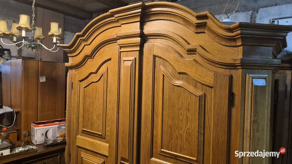 Szafa dębowa garderobiana 2 drzwiowa z Sypniewo