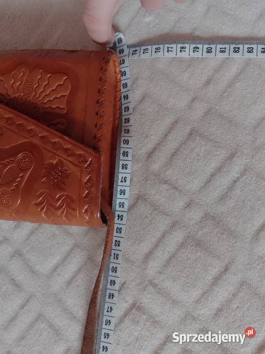 Real Leather Brązowa skórzana torebka z Madrytu Kraków
