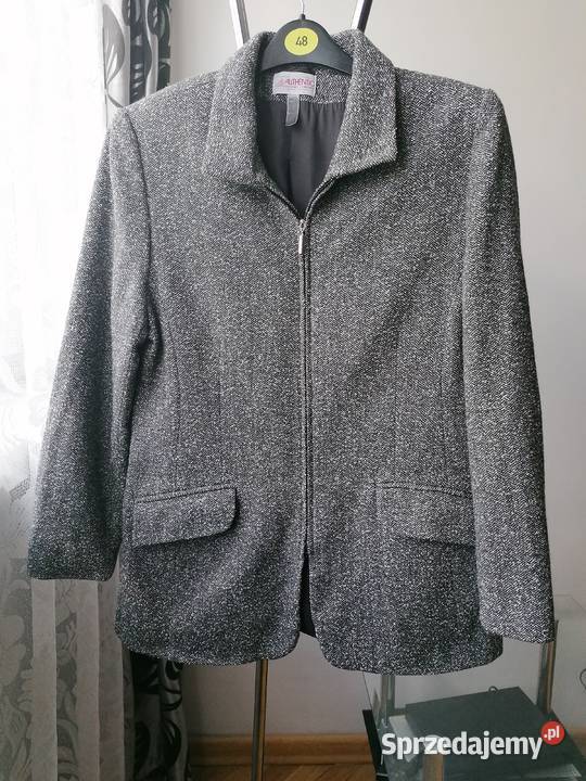 ELEGANCKI ŻAKIET W JODEŁKĘ AUTHENTIC CLOTHING szary/srebrny Łódź