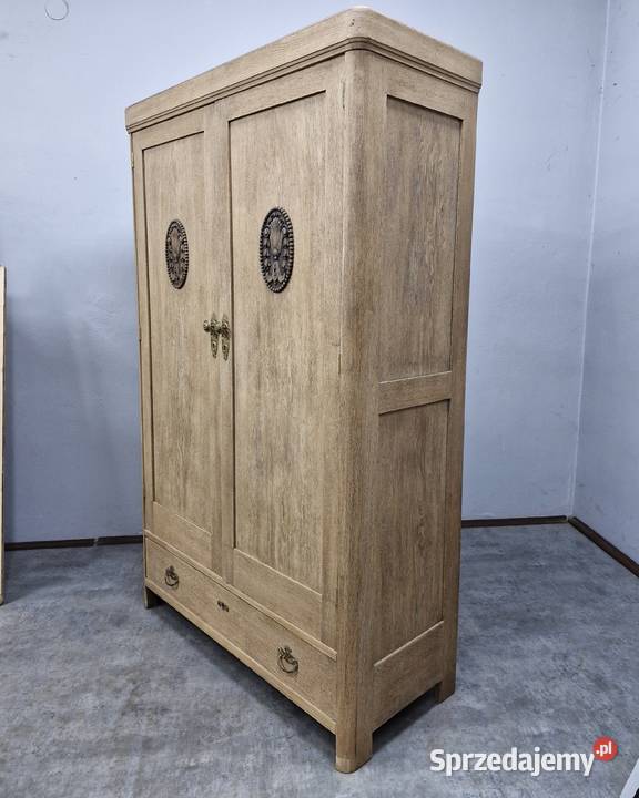 Dębowa Szafa Secesyjna AntykiMarki Marki