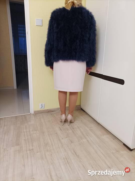 Futro naturalne ze strusich piór kurtka Rozmiar 36(S) Grudziądz