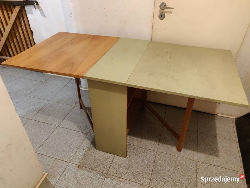 Stolik rozkładany vintage PRL Warszawa