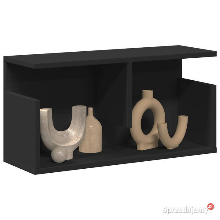 Półka ścienna 60x20x30 czarna materiał Warszawa