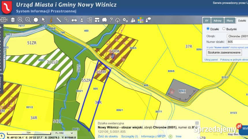 Działka Chronów 2400m2 Sprzedaż sprzedam