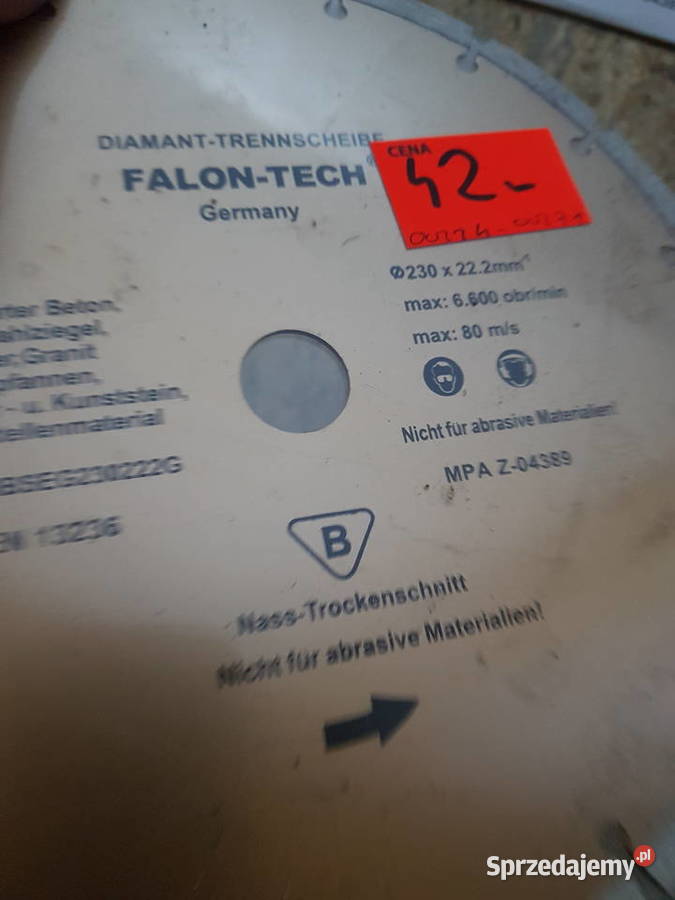 Tarcza diamentowa FalonTech Segment złota Głogowa