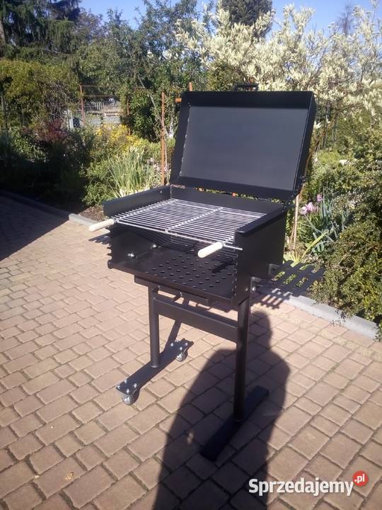 Solidny grill ogrodowy z popielnikiem blacha 4 Grillowanie