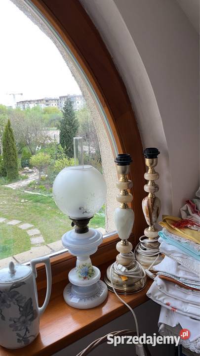 Lampa naftowa z orginalnym kloszem Niebieskie Gdańsk