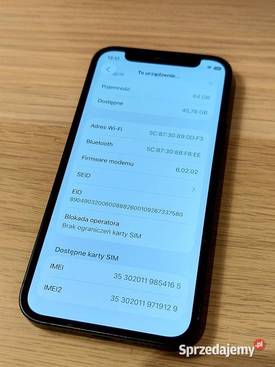 iPhone 12 mini 64GB 77 Czarny Idealny Stan Warszawa