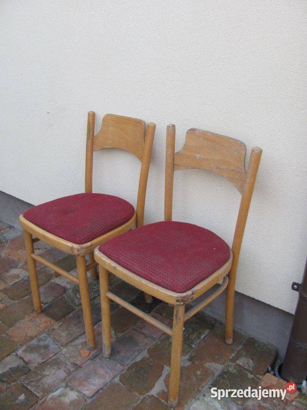 krzesła z PRL 6 do renowacji vintage stare lite sprzedam