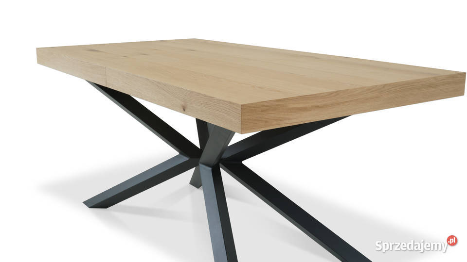 Stół 200 x 100 rozkładany do 300 Dąb stal 200cm Toruń