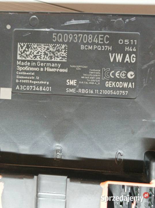 MODUŁ KOMFORTU 5Q0937084EC BCMPQ37H Skoda Kodiaq