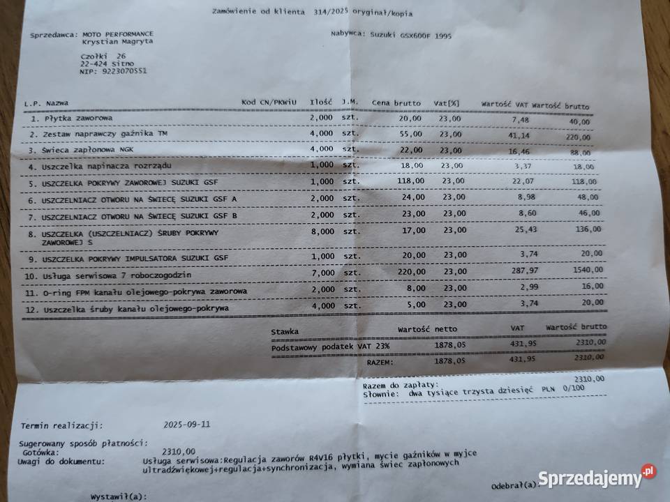 Suzuki GSX 600F Zamość