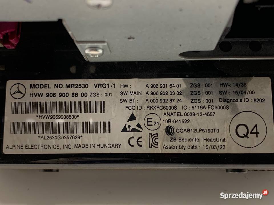 RADIO VW CARFTER 30 35 9069008800 0616 sprzedam