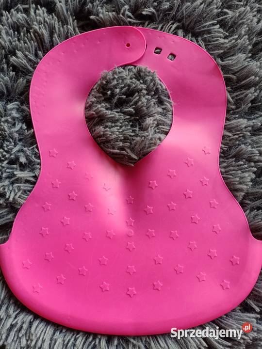 Śliniak silikonowy BabyOno różowy Płock