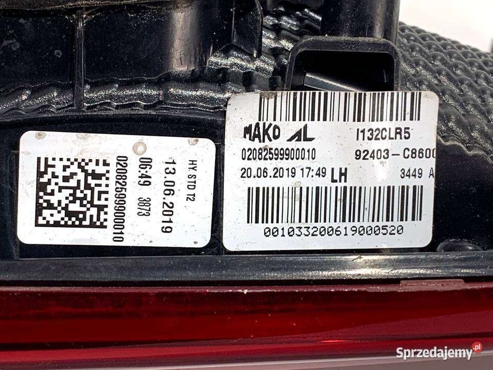 LAMPA TYŁ LEWA WEWNĘTRZNA HYUNDAI i20 II podkarpackie