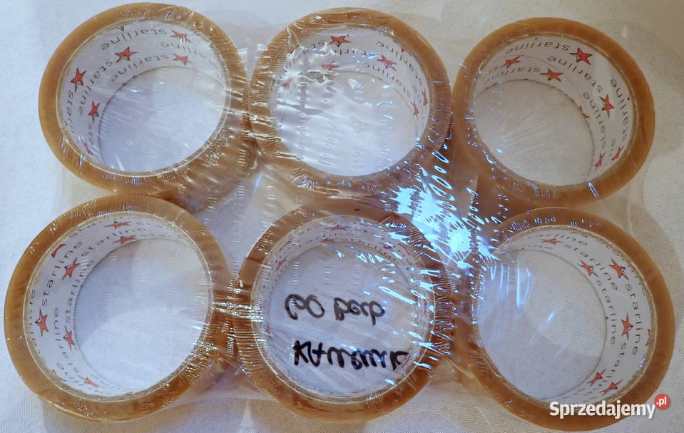 Taśma klejąca pakowa bezbarwna 60m Mocna sprzedam