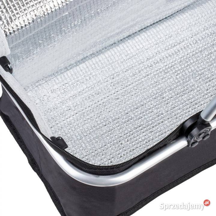 SKŁADANY KOSZYK TERMICZNY PIKNIKOWY NA ZAKUPY czarny Poznań