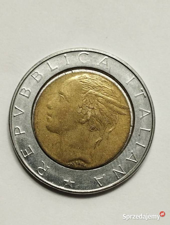 Sprzedam monetę Włochy 500 lirów 1988r z