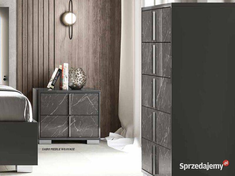 Nowoczesna sypialnia włoska marmurkowa