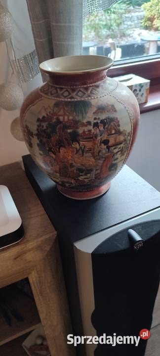 Wazon Satsuma Japonia ręcznie malowany sygnatura Stargard