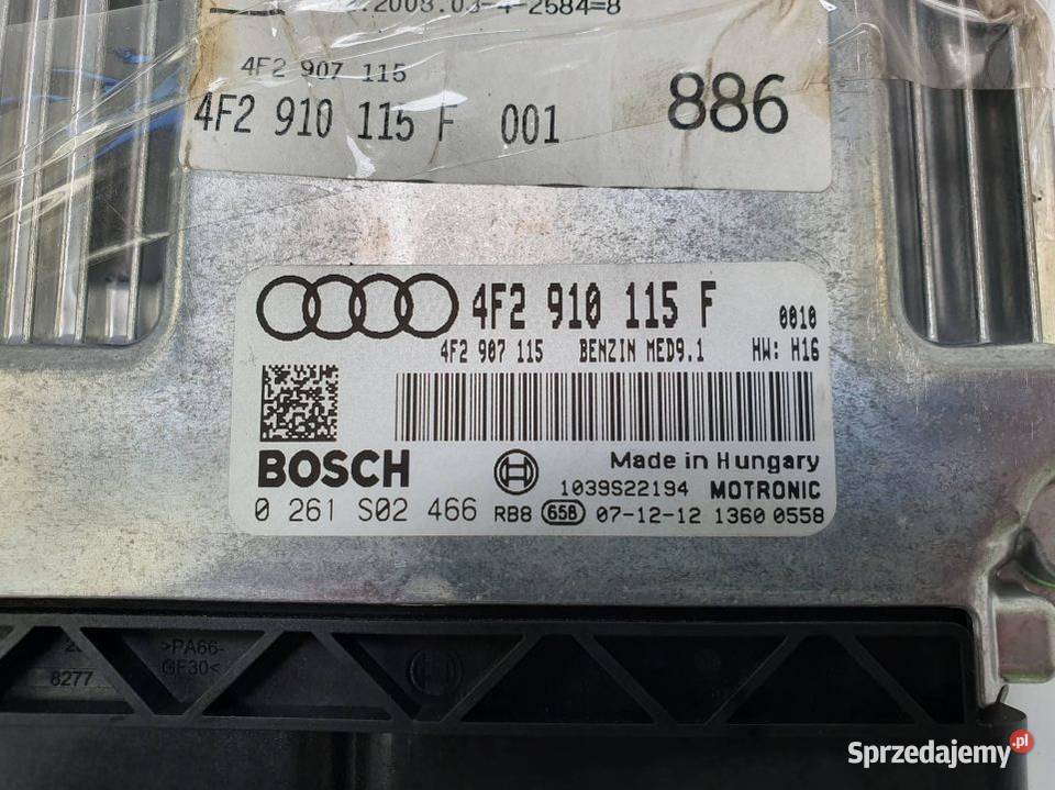 KOMPUTER SILNIKA ECU AUDI A6 C6 4F2910115F Lipno