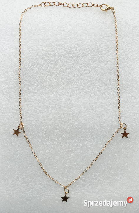 Łańcuszek trzy gwiazdy kol złoty NOWY Łódź