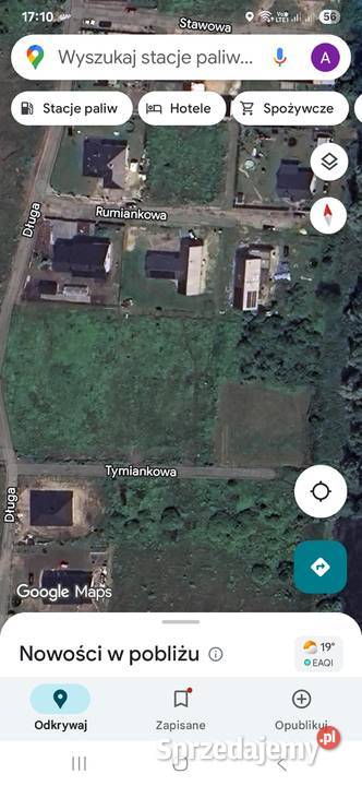 Działka budowlana 01125 ha 00400ha droga sprzedam