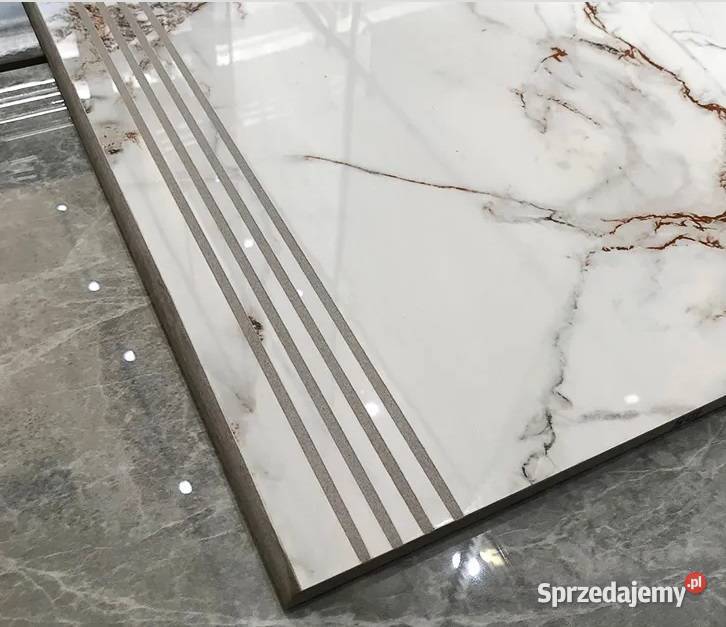 Płytki na schody 120x30 MARMUR POŁYSK łódzkie Łask sprzedam