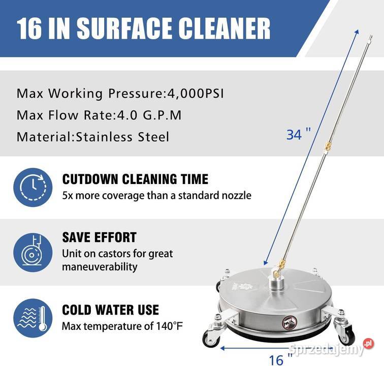 Szczotka talerz do mycia kostki deski tarasowej podkarpackie Krosno