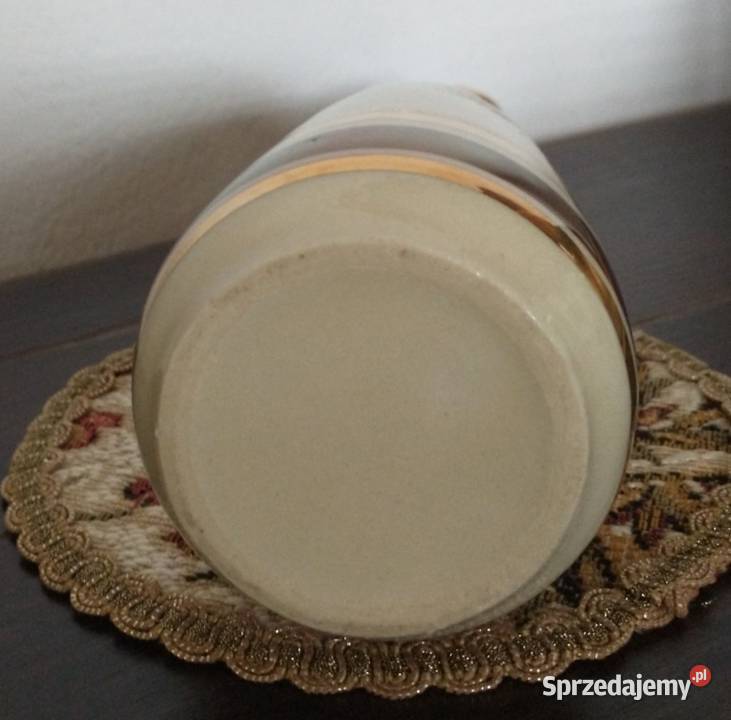 Karafka porcelanowa pozłacana z zestawu Krotoszyn