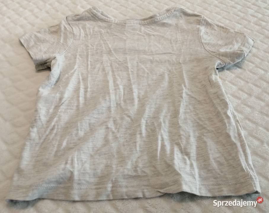 Koszulka krótki rękaw pasy szary 104 CA Odzież sprzedam
