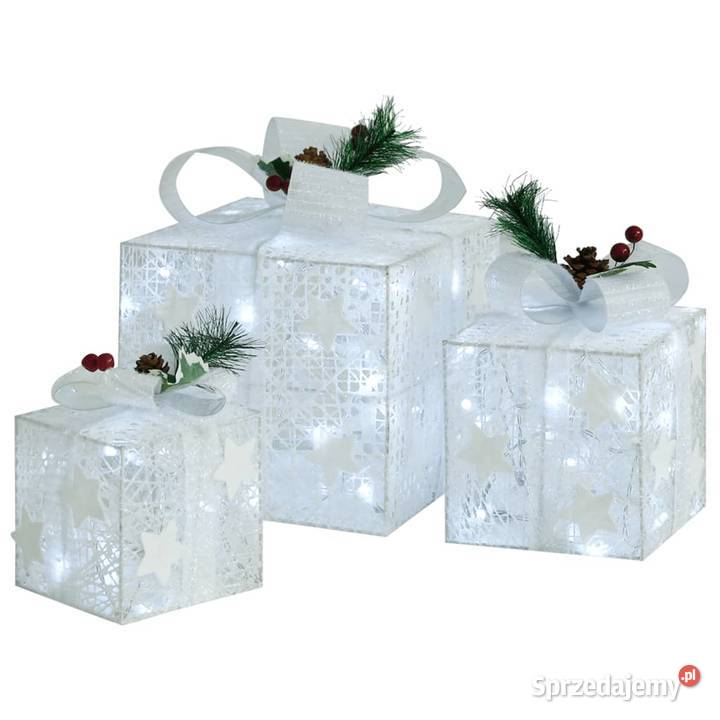 vidaXL Dekoracja świąteczna 3 białe Warszawa