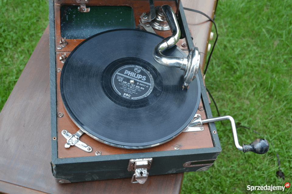 POLYPHON MUSIK Patefon Walizka Antyk łódzkie Piotrków Trybunalski