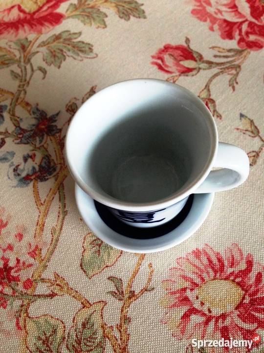 Filiżanka ze spodkiem porcelana zdobienia Katowice