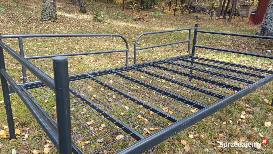 Łóżko metalowe antracyt 200cm Góry Lasochowskie
