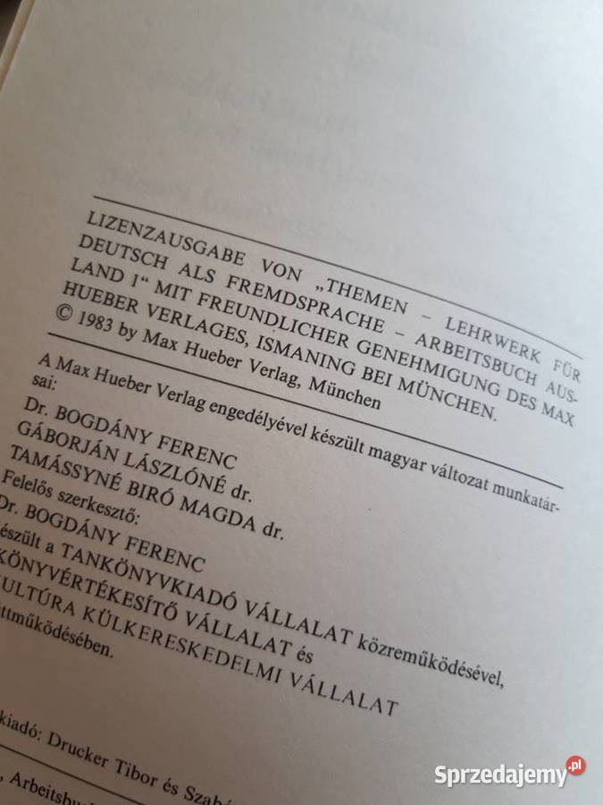 Themen 1 Arbeitsbuch Ausland nie używane śląskie Bielsko-Biała