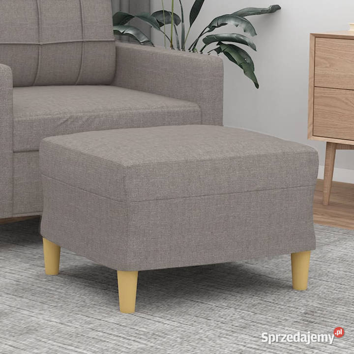 Podnóżek taupe 60x50x41 tapicerowany tkaniną Warszawa