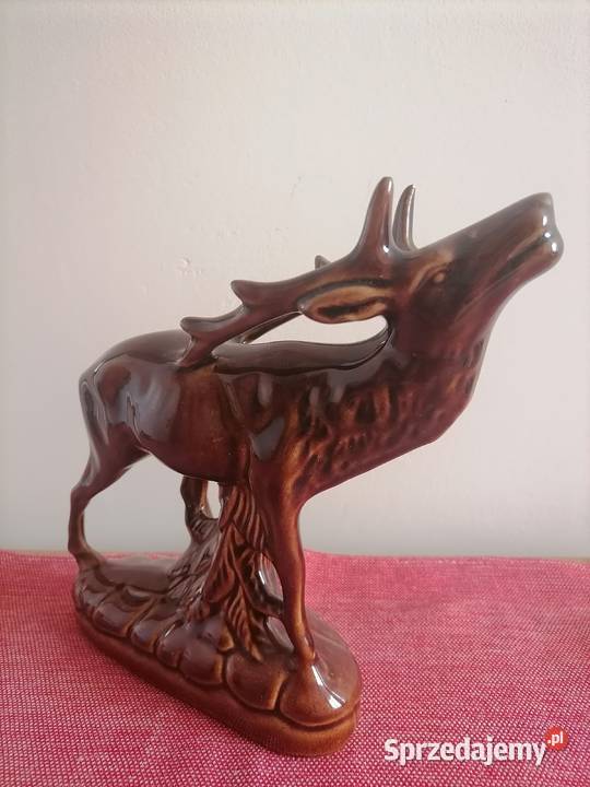Figurka Porcelit Jeleń PRL Wałbrzych