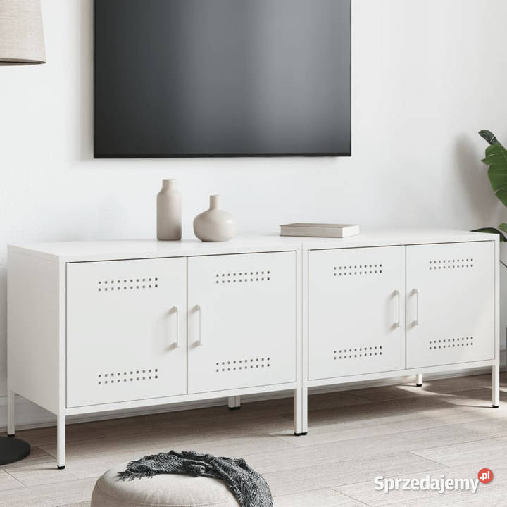 Szafki pod telewizor 2 białe 68x39x505 stalowe mazowieckie Warszawa