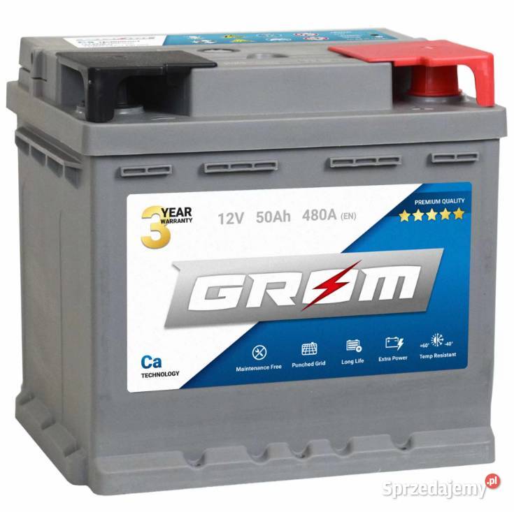 Akumulator GROM Premium 50Ah 480A EN PRAWY PLUS sprzedam